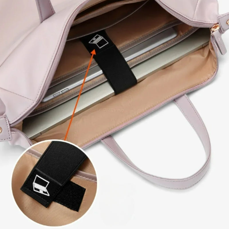 handtasche laptop frau offenes fach - Rosa - Schwarz