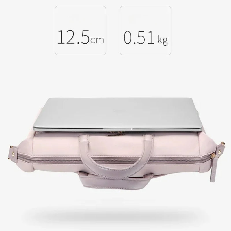 handtasche laptop frau nahaufnahme reißverschluss - Rosa - Schwarz