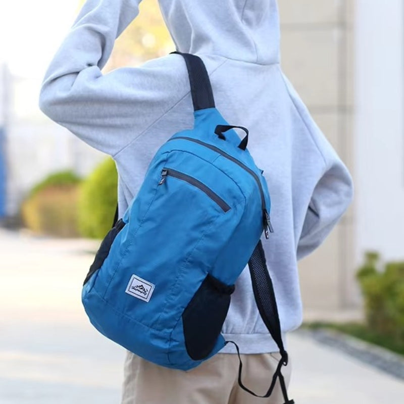 ultraleichter wanderrucksack auf der schulter getragen - Rosa - Grün - Orange - Schwarz - Marineblau - Grau