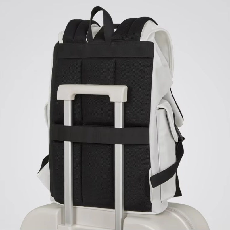 laptop rucksack trend rucksack auf koffer - Weiß - Schwarz - Braun - Blau