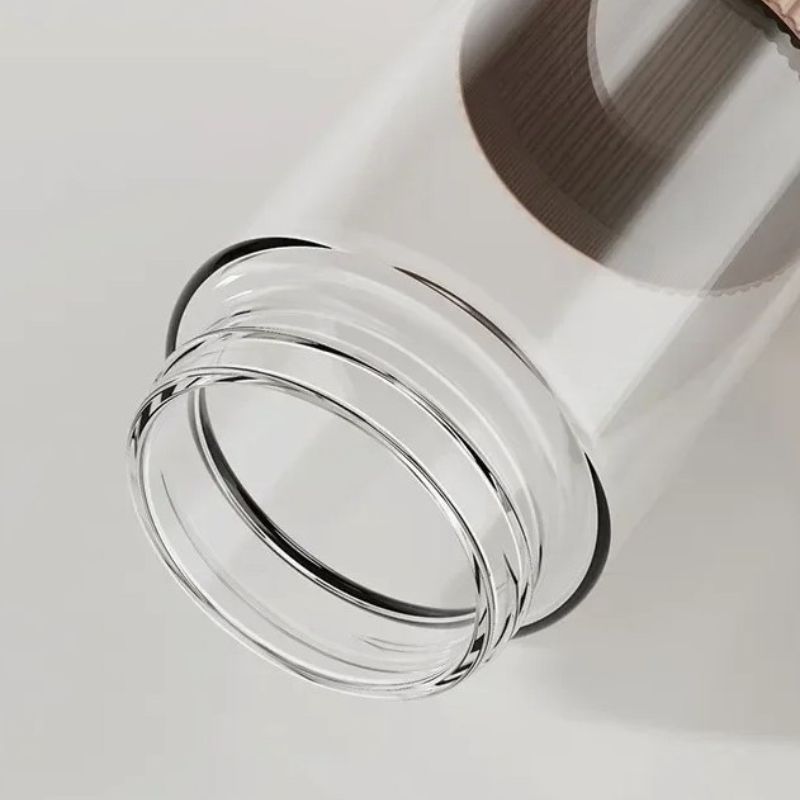 trinkflasche glas mit infuser nahaufnahme öffnung - Grün - Weiß - Violett