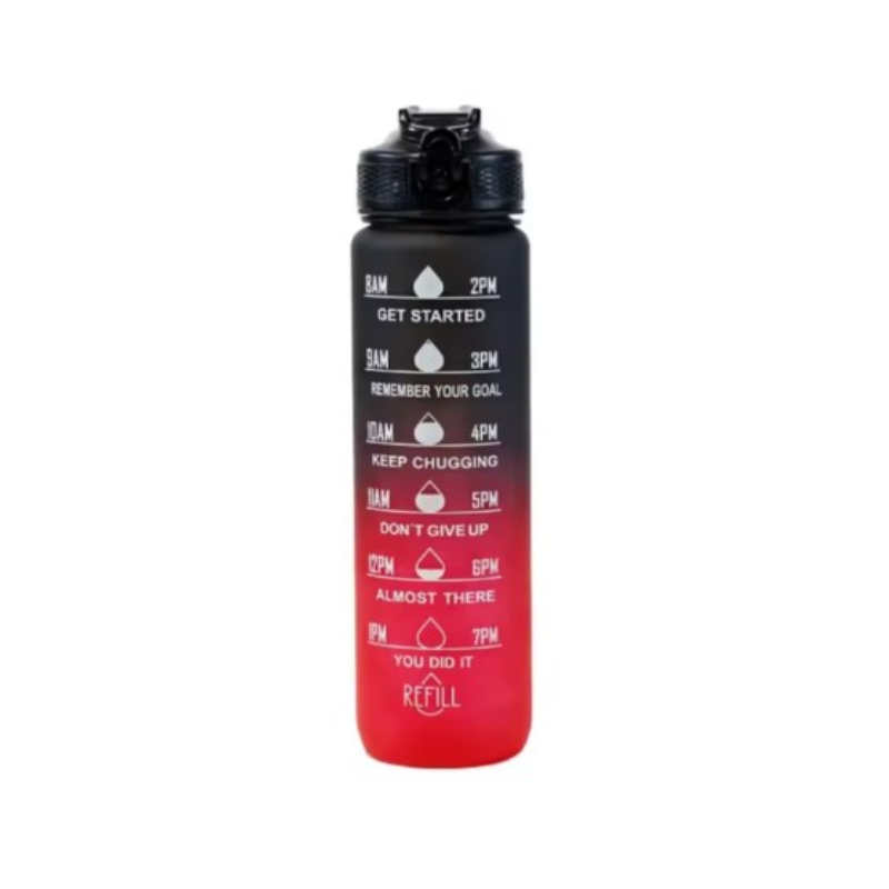 trinkflasche mit strohhalm - Rot und Schwarz