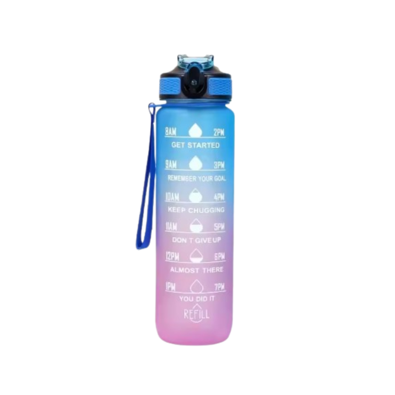 trinkflasche mit strohhalm - Rosa und Blau