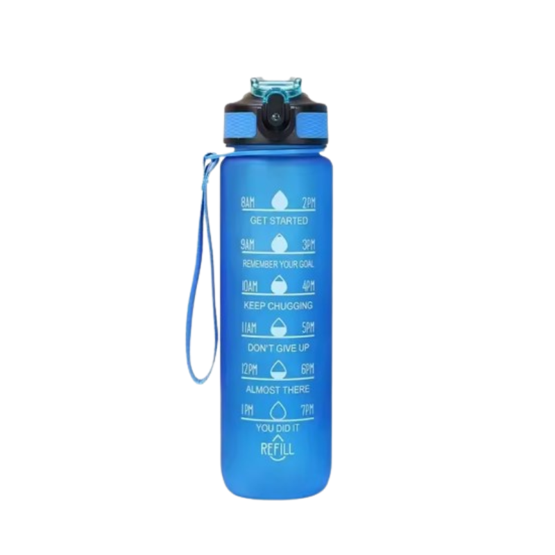 trinkflasche mit strohhalm - Himmelblau