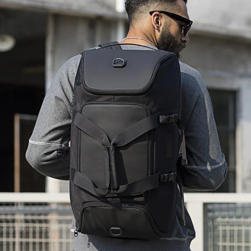 umwandlungsreise tasche auf dem rücken getragen - Schwarz