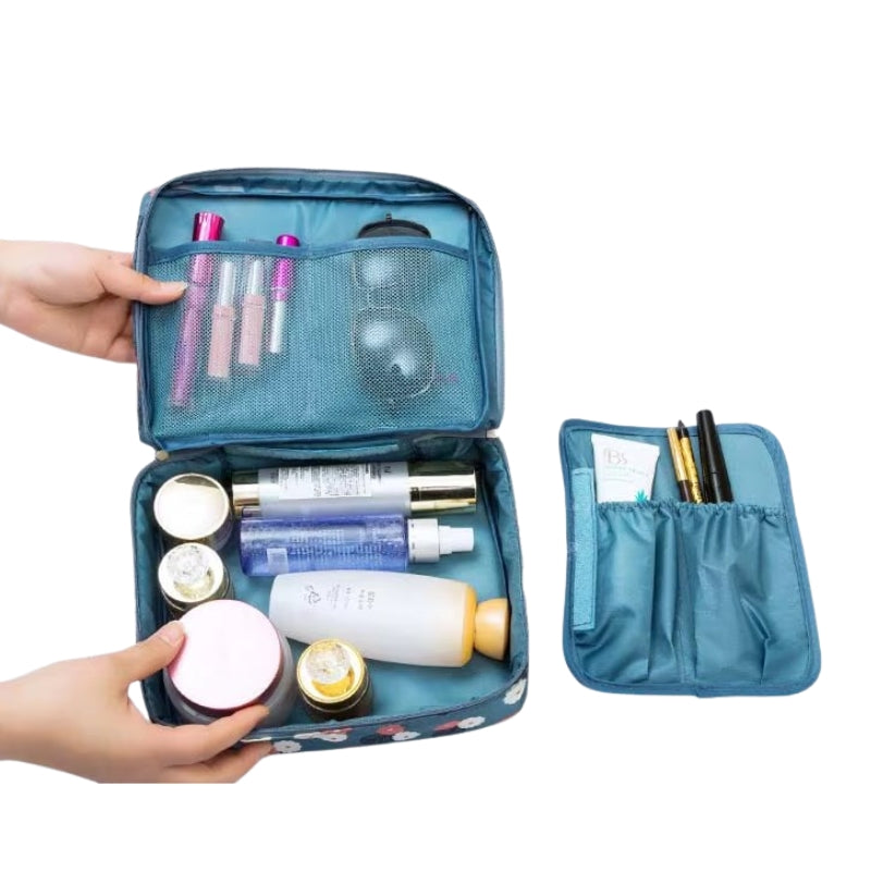 originale reise toilettentasche offenes fach - Weinrot - Violett und Kirschen - Blau und Kirschen - Rosa Flamingo - Kaktus - Leopard - Hellblau und Blumen - Bordeaux und Blumen - Rosa und Blumen - Marineblau und Blumen - Rosa Gestreift - Rosa und Kirschen - Bonbonrosa - Marineblau - Grau - Rosa mit Punkten - Grün und Kirschen