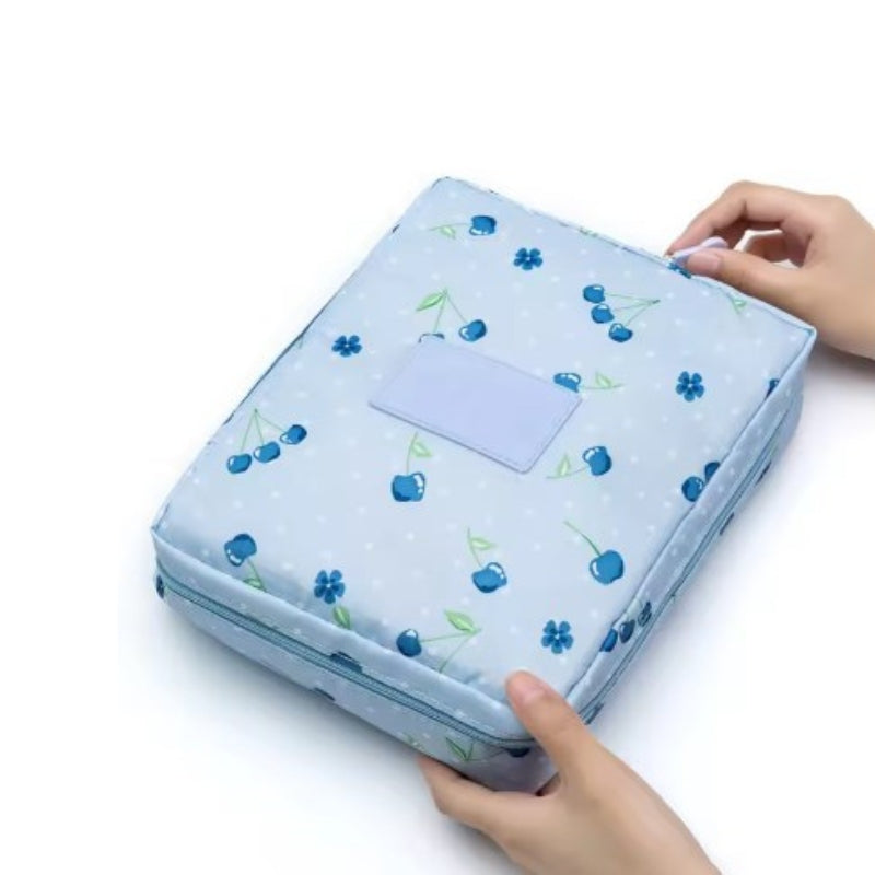 originale reise toilettentasche - Blau und Kirschen