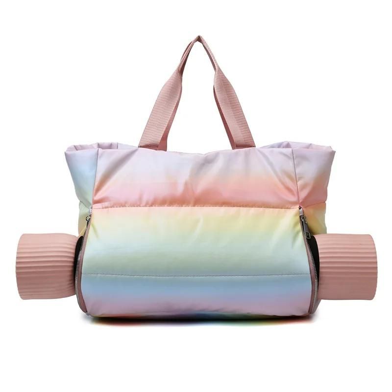 daunen tasche für damen - Leuchtendes Regenbogenrosa - Regenbogen leuchtend blau - Schwarz - Rosa - Grau