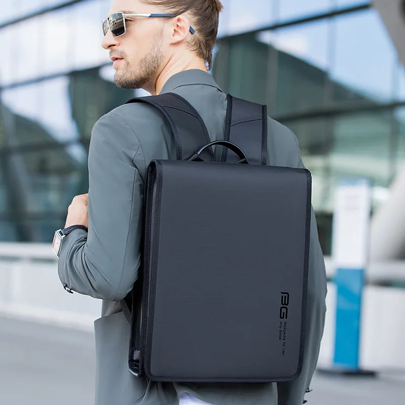 luxus laptop rucksack für männer schultertrage - Schwarz - Grau