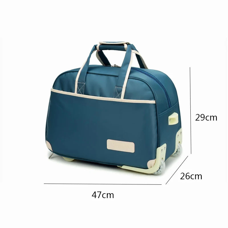 reisetasche mit rollen nahaufnahme maße - Rosa - Violett - Blau - Schwarz - Orange - Braun