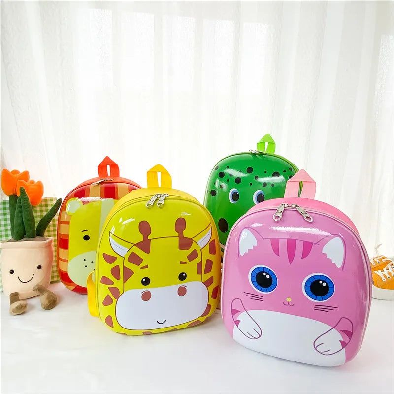 rucksack kind kindergarten vier taschen ausgerichtet - Giraffe - Krokodil - Löwe - Katze