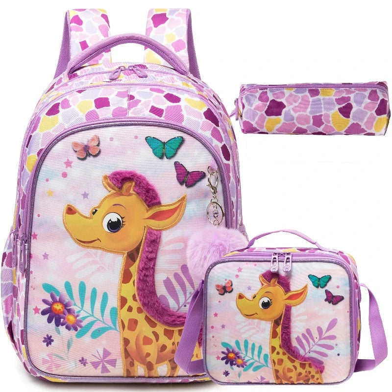kinderrucksack ab 6 jahren - Giraffenmuster