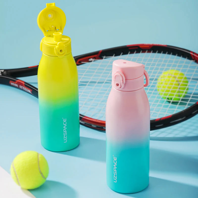 edelstahltrinkflasche zwei flaschen verlauf - Rosa und Blau - Orange und Rot - Weiß und Schwarz - Blau und Rot - Himmelblau und Marineblau - Gelb und Grün