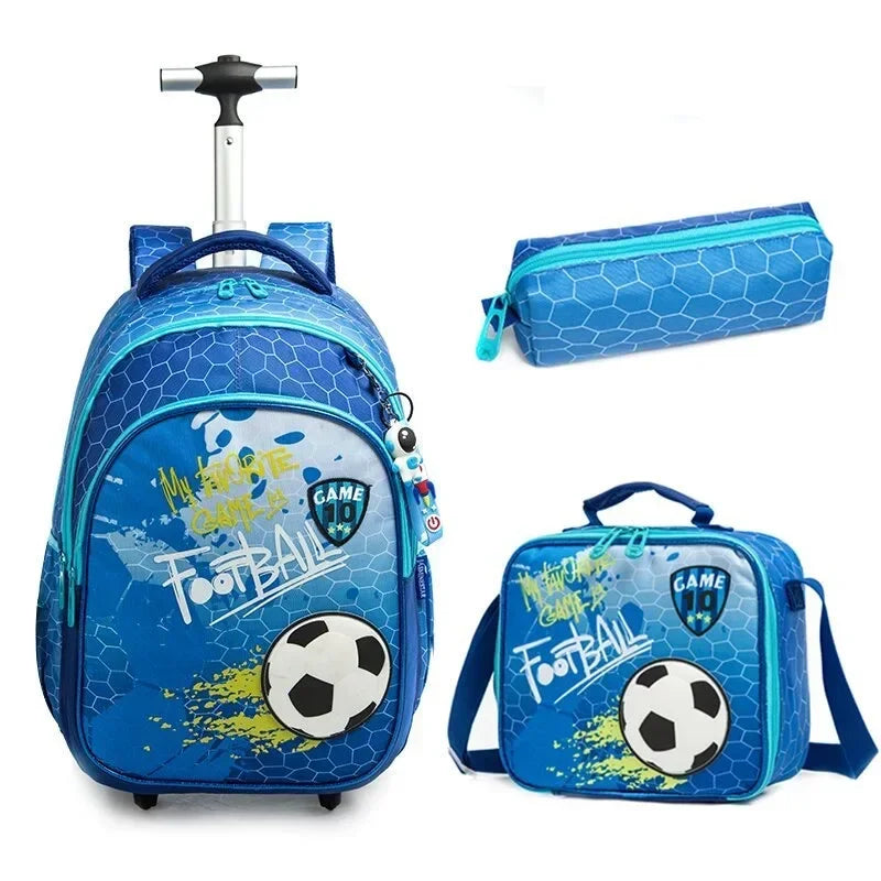 kinderrucksack mit rollen - Motiv Fußball 1