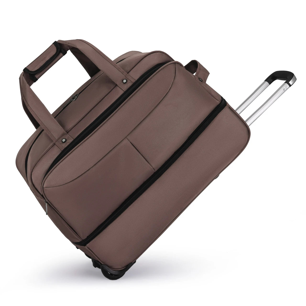 unisex reisetasche mit rollen - Braun