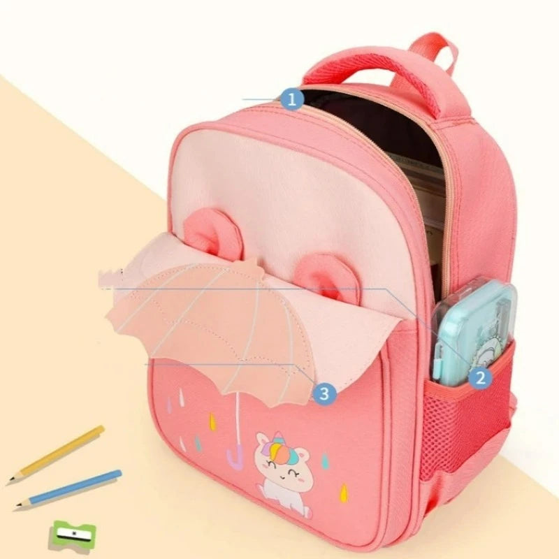 rucksack kind personalisiert nahaufnahme vorderseite - Violett - Himmelblau - Rosa - Marineblau und Orange - Marineblau und Himmelblau - Marineblau und Grün