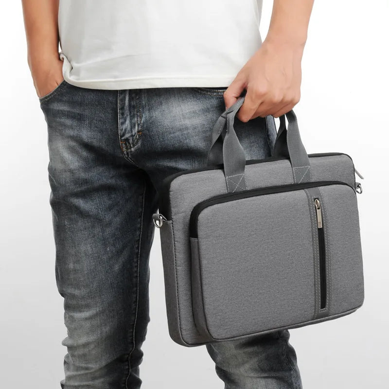 laptop tasche 15 zoll handgetragen - Grau - Schwarz