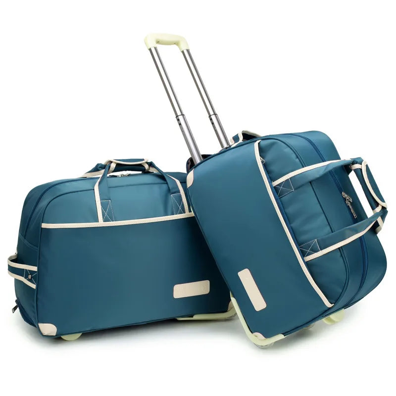 reisetasche mit rollen zwei taschen übereinander - Rosa - Violett - Blau - Schwarz - Orange - Braun