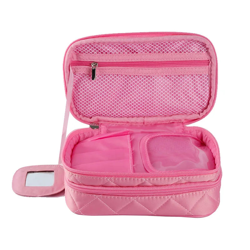 kulturbeutel für kosmetik - Schwarz - Rosa - Fuchsia