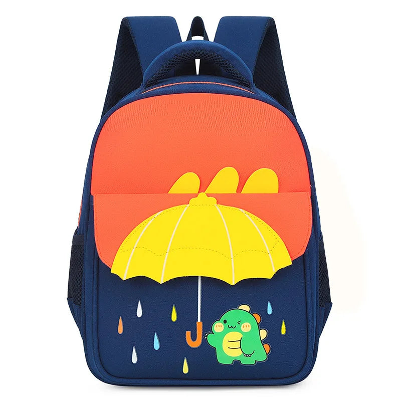 personalisierter rucksack kinder - Marineblau und Orange