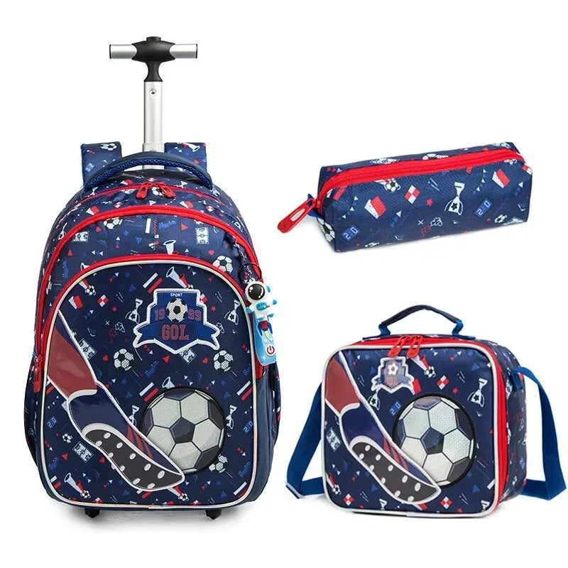 kinderrucksack mit rollen - Fußball Motiv 2