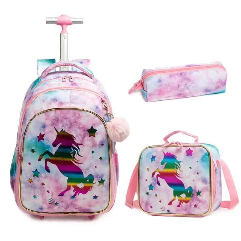 kinderrucksack mit rollen - Einhornmotiv