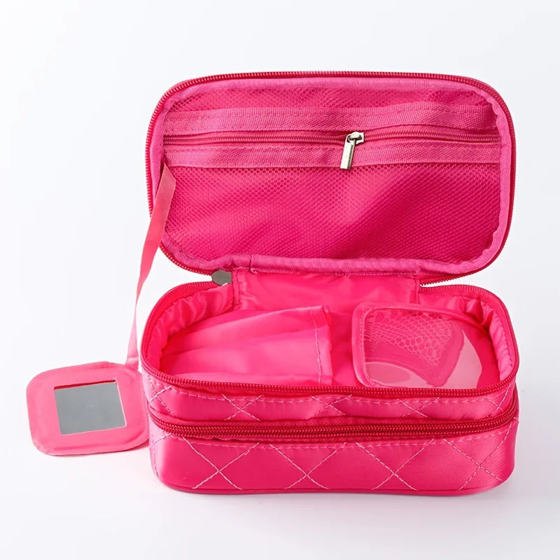 kulturbeutel für kosmetik - Schwarz - Rosa - Fuchsia