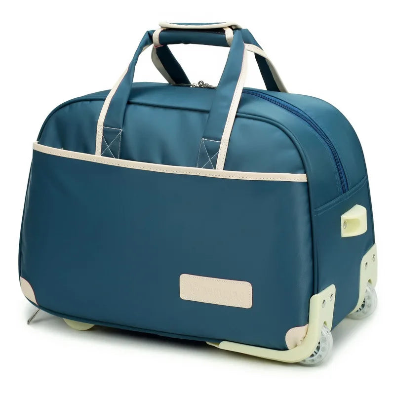 reisetasche mit rollen nahaufnahme rollen - Blau