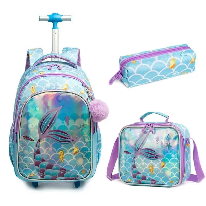kinderrucksack mit rollen - Motiv Meerjungfrau 2
