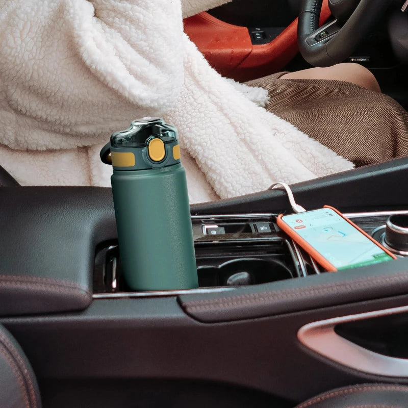 isolierte trinkflasche mit integriertem strohhalm flasche im auto - Grün - Schwarz - Grau - Lavendel - Blau