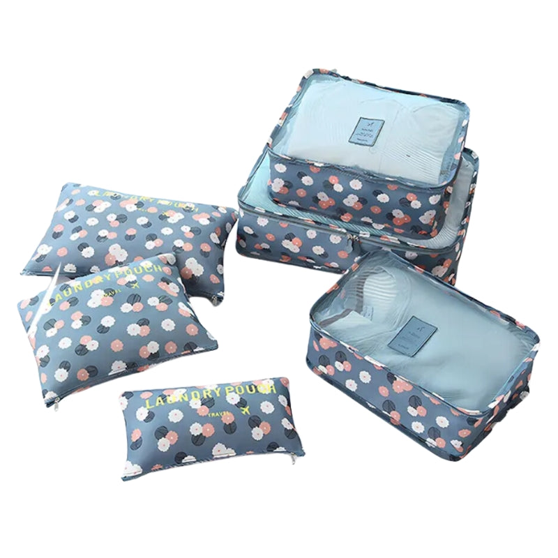 reise taschen organizer - Rotes Blumenmuster - Leo-Print Rosa - Marineblau mit Punkten - Blaues Blumenmuster - Marineblau Blumenmuster - Blau Sternenmuster - Rosa Blumenmuster