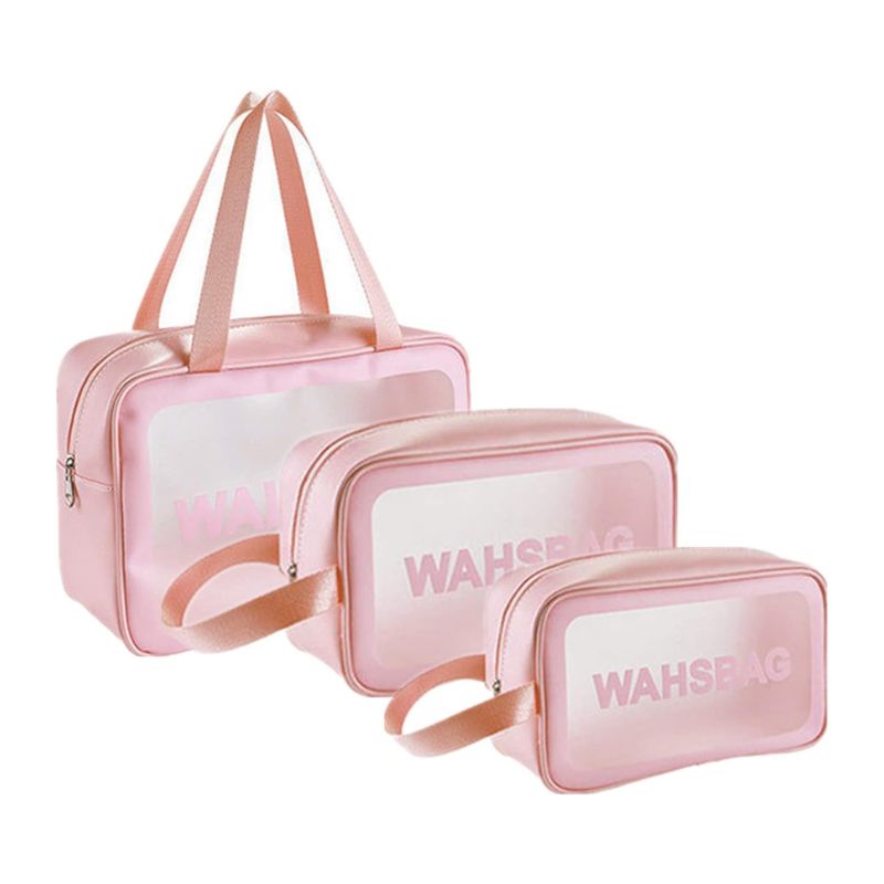 kulturtasche flug aufgabegepäck - Schwarz - Rosa - Weiß