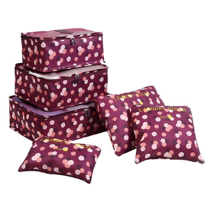 reise taschen organizer - Rotes Blumenmuster