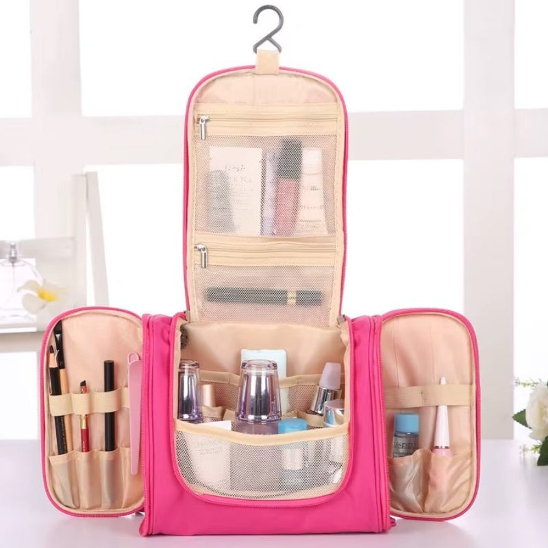 große hängende toilettentasche offenes fach - Rosa - Grün - Beige - Marineblau - Rot - Himmelblau