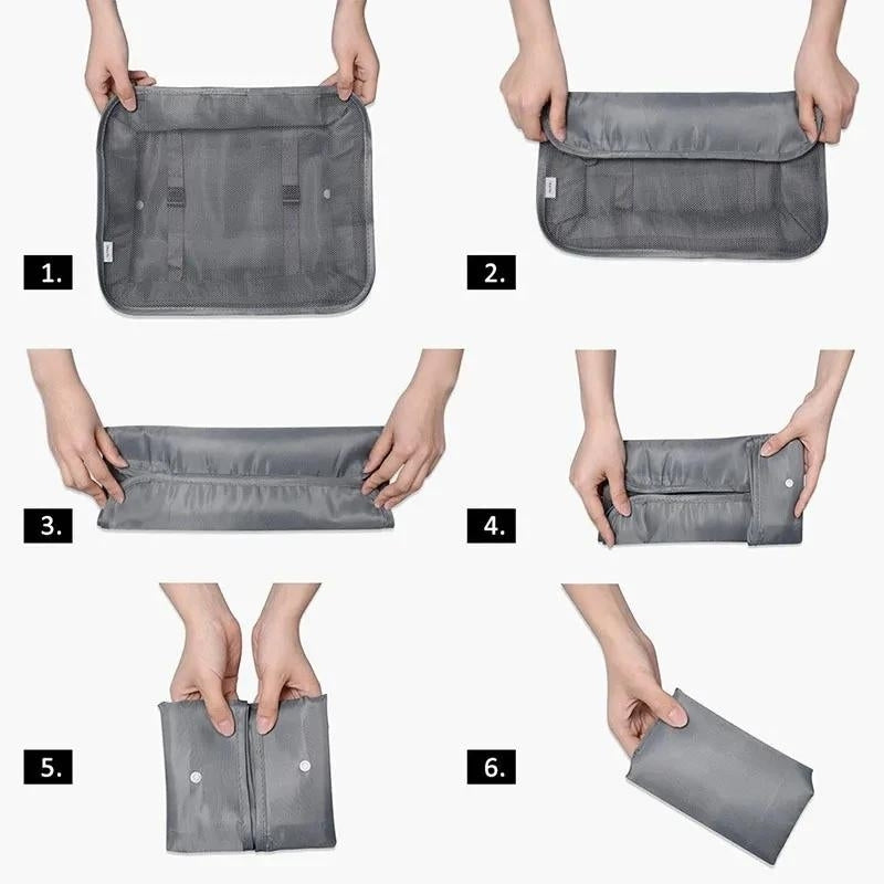 gepäckorganisator set sechs schritte faltung - Schwarz - Grau - Himmelblau - Marineblau - Beige - Rosa