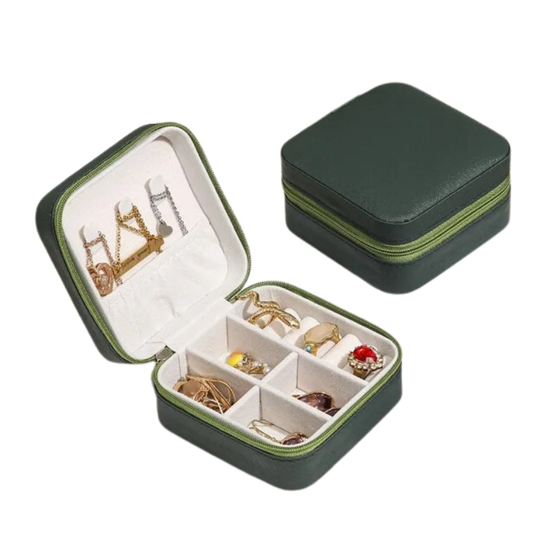 kleine reise-schmuckbox - Dunkelgrün