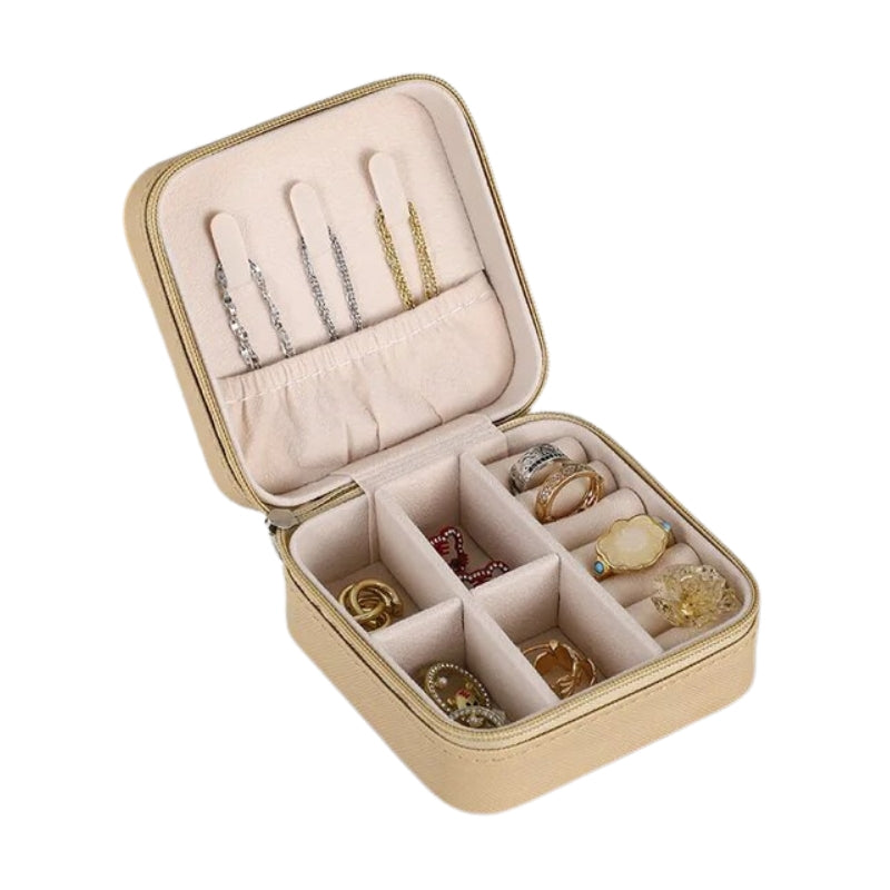 reisekosmetikkoffer aus leder - Beige