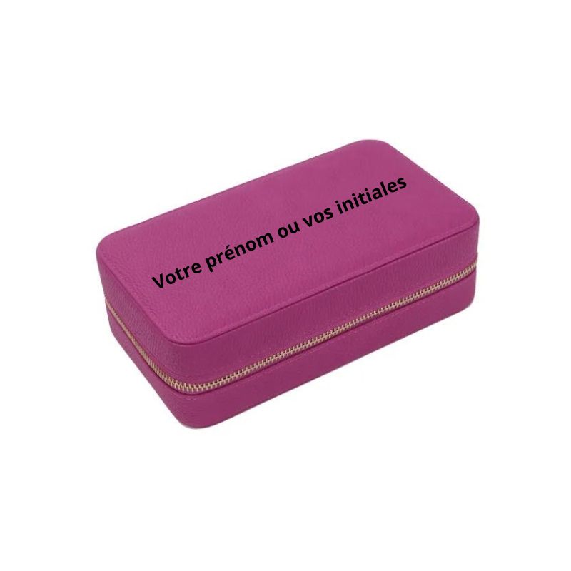 luxuriöse reise schmuckbox - Fuchsia