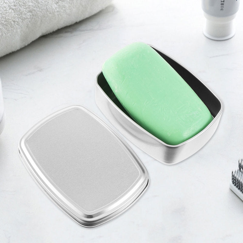 seifenbox aus metall - Silber (2er-Set)