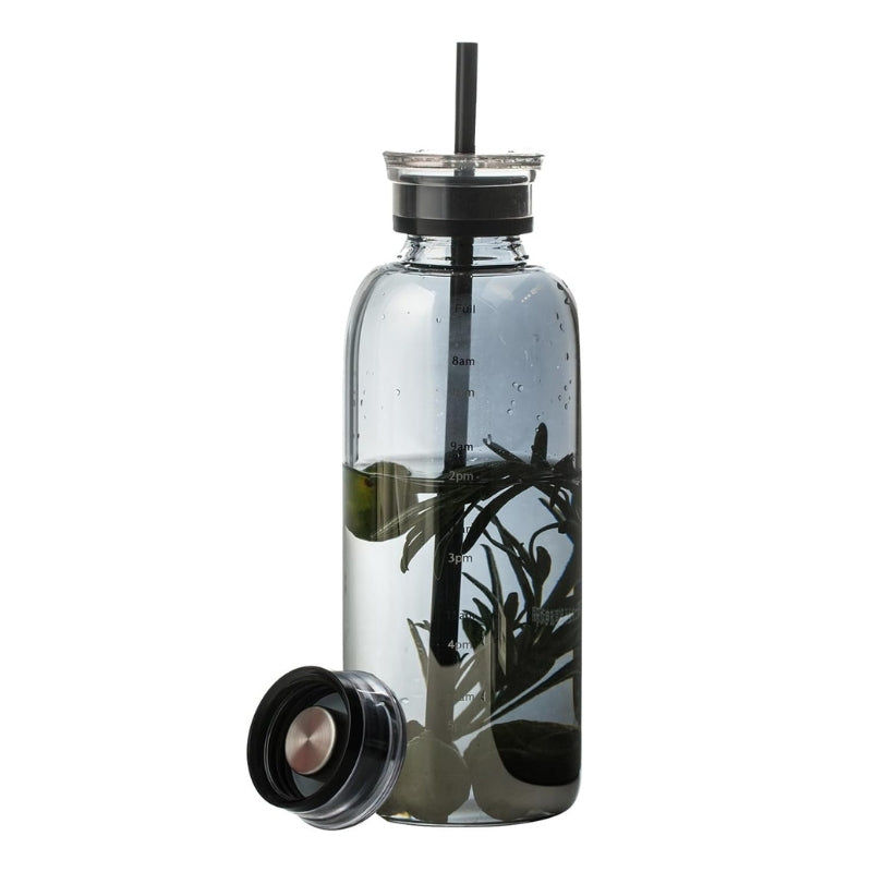 glasstrohhalmflasche - Schwarz - 750ml