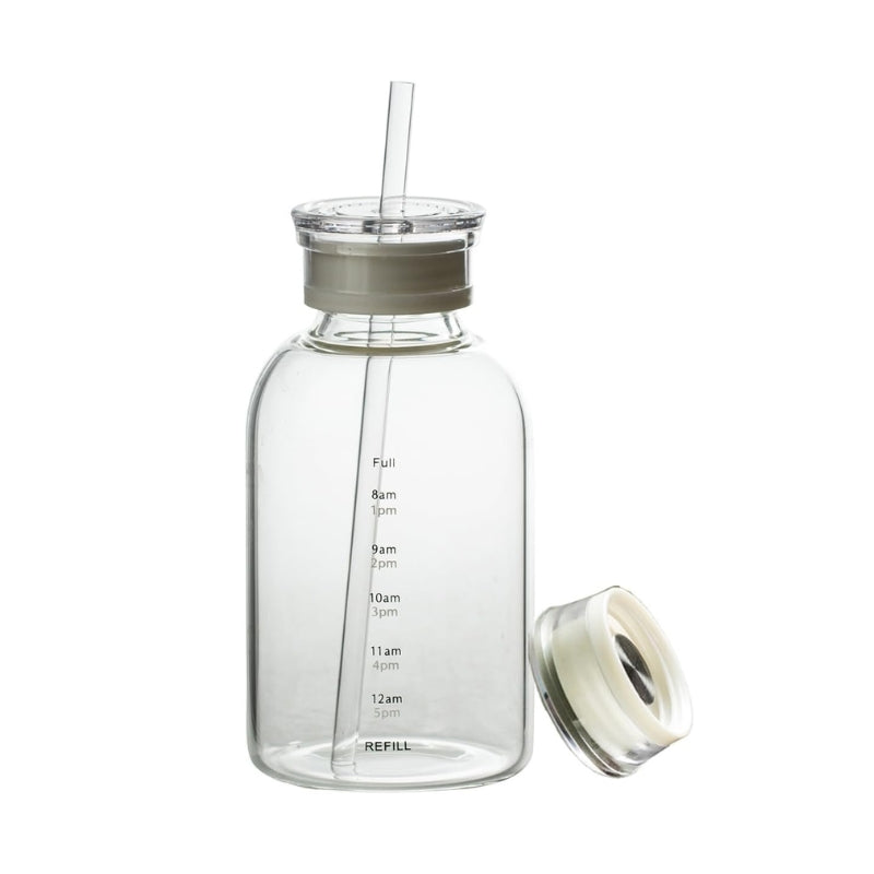 flasche mit strohhalm - Transparent - 450ml
