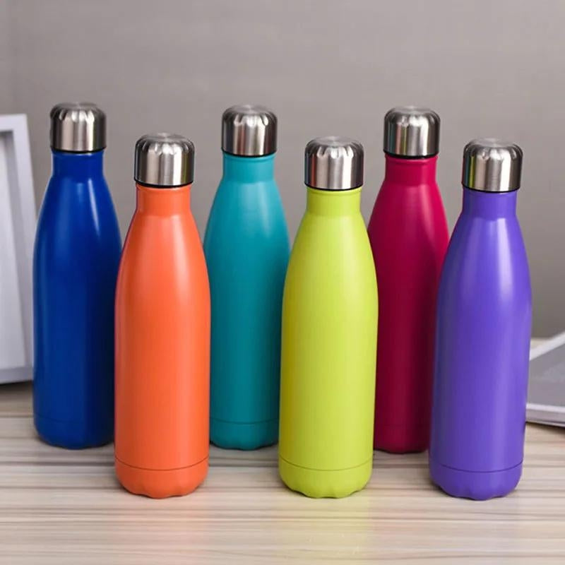 isothermische flasche für kinder - Schwarz - Grün - Rosa - Blau - Hellblau - Himmelblau - Gelb - Violett - Orange - Weiß - Rot - Grau - Gold