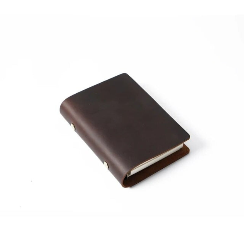 notizbuch notizen leder - Dunkelbraun - S