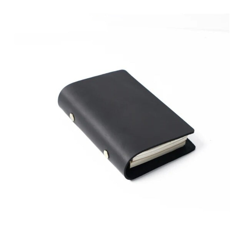 notizbuch notizen leder - Schwarz - S