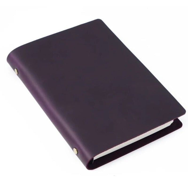 notizbücher aus leder - Violett - L