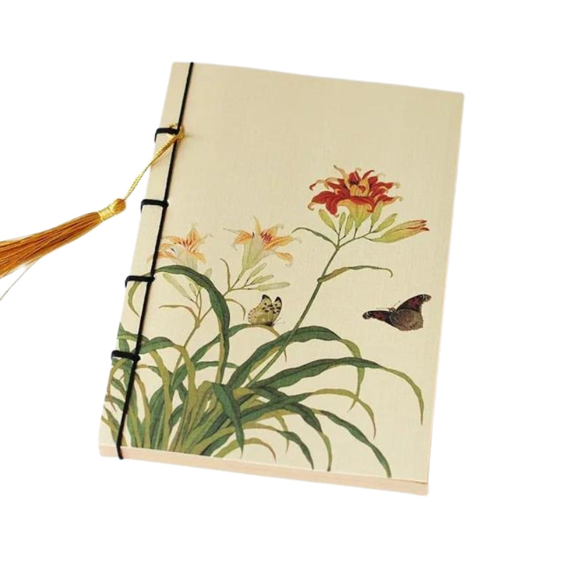 notizbuch stempel japan - Blumenmuster - Modell 4