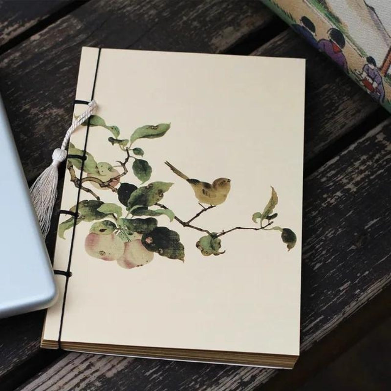 japanisches papier notizbuch - Vogelmotiv - Modell 10