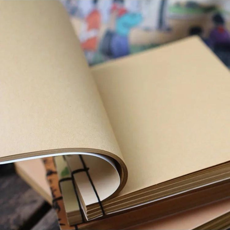 notizbuch papier japanisch - Blumenmuster - Vogelmotiv