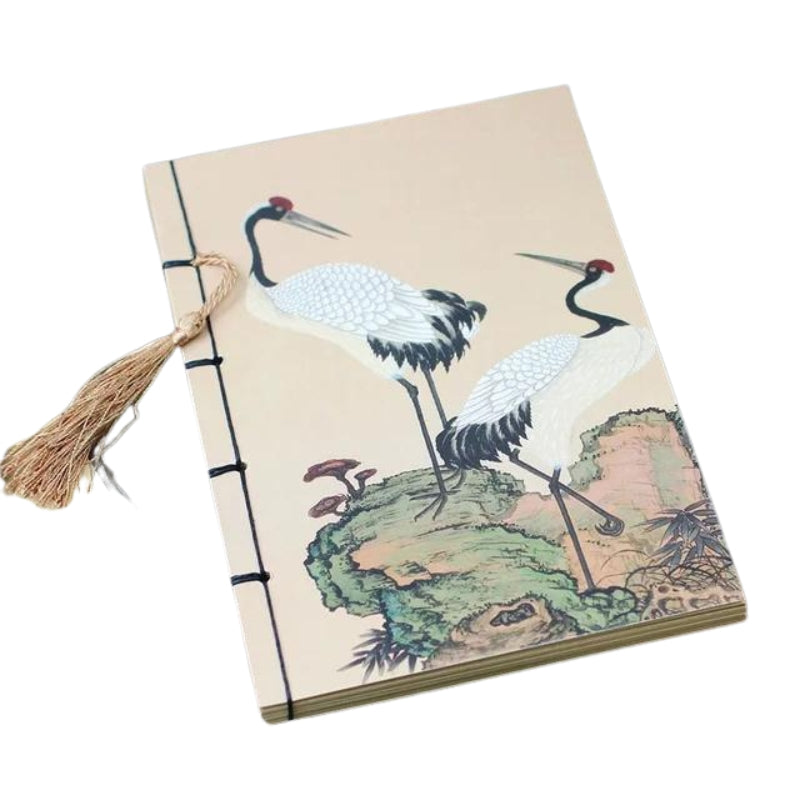japanisches papier notizbuch - Vogelmotiv - Modell 7