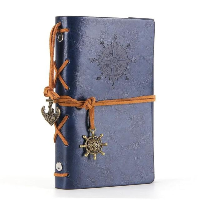 reise skizzenbuch aus leder - Blau